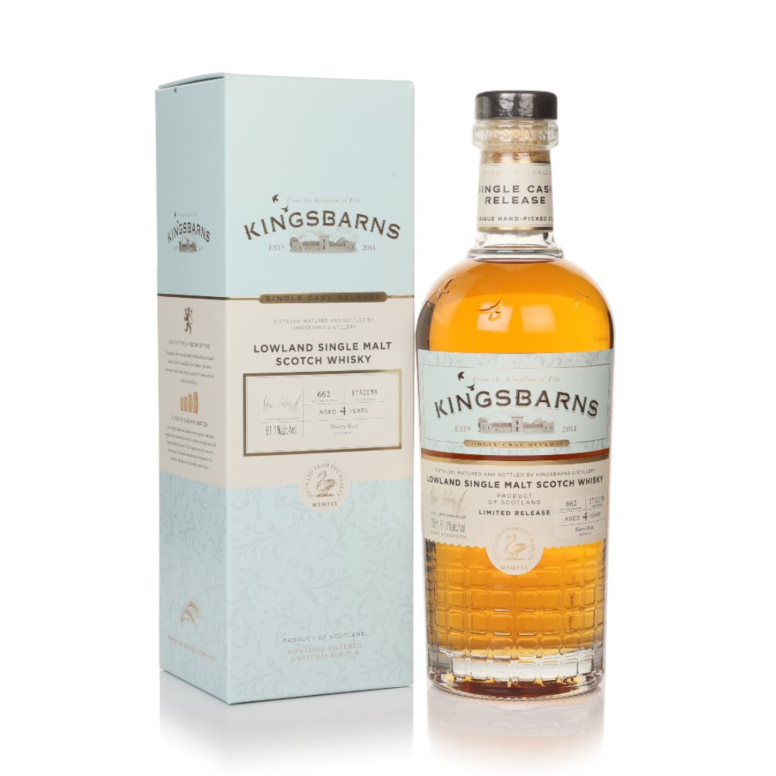 Kingsbarns Distillery Lowland Single Malt Single Cask 4 Years Old 0.7 l
