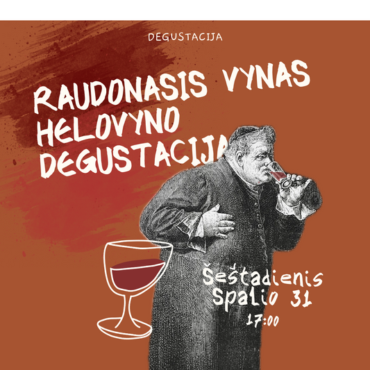 Degustacija Spalio 31 d. Raudonasis Vynas Helovyno Degustacija